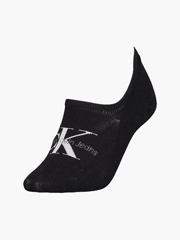 Calvin Klein USA Logo Invisible Womens Socks Black 3254689-VP